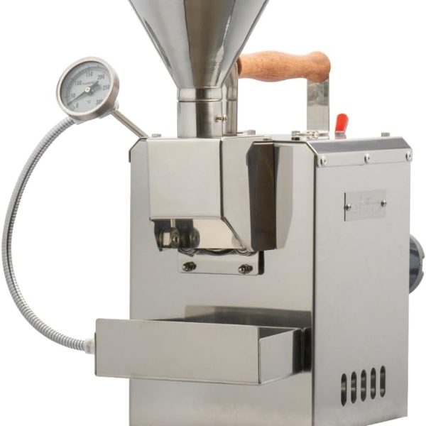 Motor-Driven Gas Coffee Roaster: 200g Capacity; Requires User-Supplied Gas Stove/Burner (Complete Kit Included)