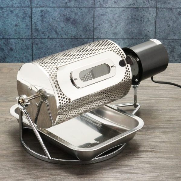 Stainless Steel Coffee Bean Roaster, Drum-Style Roasting Equipment, 110V Voltage, Professional Roasting Tool