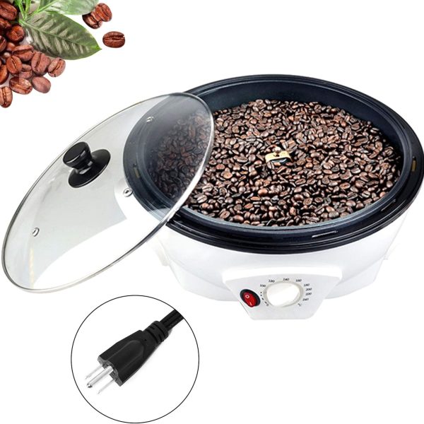 Home Electric Coffee Roaster: Suitable for Stove-top and Countertop Operation; Can Also Be Used as Commercial Coffee Bean Roasting Equipment; 110V Voltage